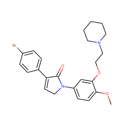 COc1ccc(N2CC=C(c3ccc(Br)cc3)C2=O)cc1OCCN1CCCCC1 ZINC000040565845
