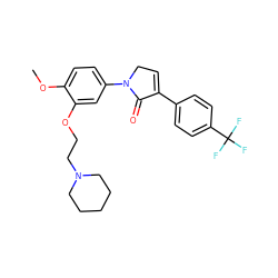 COc1ccc(N2CC=C(c3ccc(C(F)(F)F)cc3)C2=O)cc1OCCN1CCCCC1 ZINC000040567286