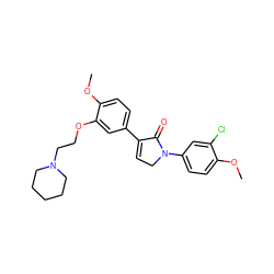 COc1ccc(N2CC=C(c3ccc(OC)c(OCCN4CCCCC4)c3)C2=O)cc1Cl ZINC000003987184