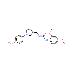 COc1ccc(N2CC[C@@H](CNC(=O)Nc3ccc(OC)cc3OC)C2)cc1 ZINC000003050973