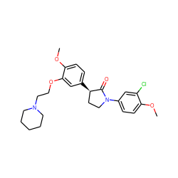 COc1ccc(N2CC[C@@H](c3ccc(OC)c(OCCN4CCCCC4)c3)C2=O)cc1Cl ZINC000003987182