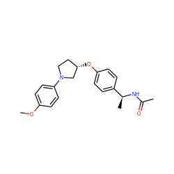 COc1ccc(N2CC[C@H](Oc3ccc([C@H](C)NC(C)=O)cc3)C2)cc1 ZINC001772627051