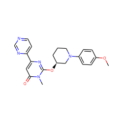 COc1ccc(N2CCC[C@H](Oc3nc(-c4ccncn4)cc(=O)n3C)C2)cc1 ZINC000146506288