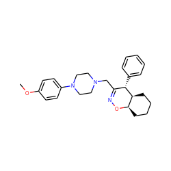 COc1ccc(N2CCN(CC3=NO[C@@H]4CCCC[C@@H]4[C@H]3c3ccccc3)CC2)cc1 ZINC000473081088