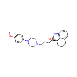 COc1ccc(N2CCN(CCCC[C@]34CCCc5cccc(c53)NC4=O)CC2)cc1 ZINC000013473678