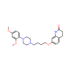 COc1ccc(N2CCN(CCCCOc3ccc4c(c3)NC(=O)CC4)CC2)c(OC)c1 ZINC000072106417