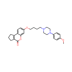 COc1ccc(N2CCN(CCCCOc3ccc4c5c(c(=O)oc4c3)CCC5)CC2)cc1 ZINC000103268604