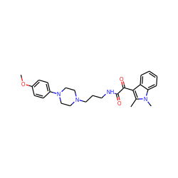 COc1ccc(N2CCN(CCCNC(=O)C(=O)c3c(C)n(C)c4ccccc34)CC2)cc1 ZINC000009382955