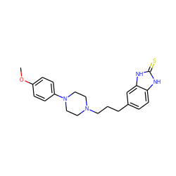 COc1ccc(N2CCN(CCCc3ccc4[nH]c(=S)[nH]c4c3)CC2)cc1 ZINC000034554833