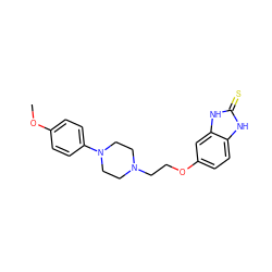 COc1ccc(N2CCN(CCOc3ccc4[nH]c(=S)[nH]c4c3)CC2)cc1 ZINC000098082965
