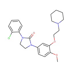 COc1ccc(N2CCN(c3ccccc3Cl)C2=O)cc1OCCN1CCCCC1 ZINC000028529015