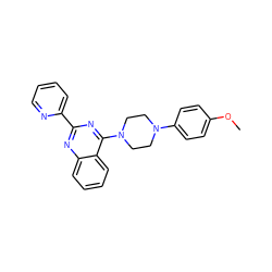 COc1ccc(N2CCN(c3nc(-c4ccccn4)nc4ccccc34)CC2)cc1 ZINC000095921329