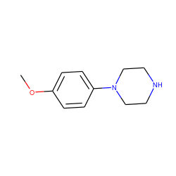 COc1ccc(N2CCNCC2)cc1 ZINC000000157604