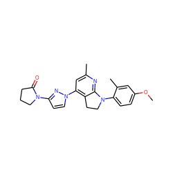 COc1ccc(N2CCc3c(-n4ccc(N5CCCC5=O)n4)cc(C)nc32)c(C)c1 ZINC000040865533