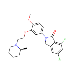 COc1ccc(N2Cc3cc(Cl)cc(Cl)c3C2=O)cc1OCCN1CCCC[C@@H]1C ZINC000028819841