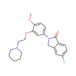 COc1ccc(N2Cc3cc(Cl)ccc3C2=O)cc1OCCN1CCCCC1 ZINC000028819737