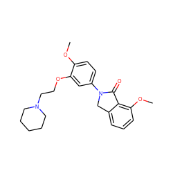 COc1ccc(N2Cc3cccc(OC)c3C2=O)cc1OCCN1CCCCC1 ZINC000028819762