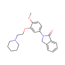 COc1ccc(N2Cc3ccccc3C2=O)cc1OCCN1CCCCC1 ZINC000028819732