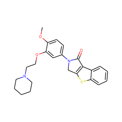 COc1ccc(N2Cc3sc4ccccc4c3C2=O)cc1OCCN1CCCCC1 ZINC000003987585