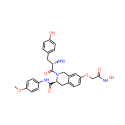 COc1ccc(NC(=O)[C@@H]2Cc3ccc(OCC(=O)NO)cc3CN2C(=O)[C@@H](N)Cc2ccc(O)cc2)cc1 ZINC000072105119