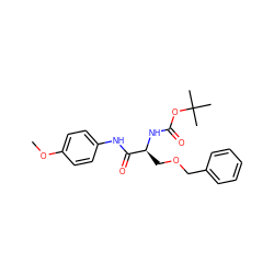 COc1ccc(NC(=O)[C@H](COCc2ccccc2)NC(=O)OC(C)(C)C)cc1 ZINC000002140775