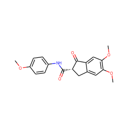 COc1ccc(NC(=O)[C@H]2Cc3cc(OC)c(OC)cc3C2=O)cc1 ZINC000473154495