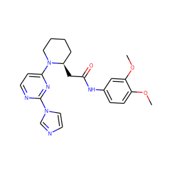 COc1ccc(NC(=O)C[C@@H]2CCCCN2c2ccnc(-n3ccnc3)n2)cc1OC ZINC000035272222