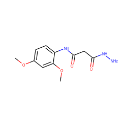 COc1ccc(NC(=O)CC(=O)NN)c(OC)c1 ZINC000299822298
