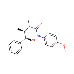 COc1ccc(NC(=O)N(C)[C@H](C)[C@@H](O)c2ccccc2)cc1 ZINC000013863344