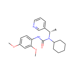 COc1ccc(NC(=O)N(C2CCCCC2)[C@@H](C)c2cccnc2)c(OC)c1 ZINC000003049638