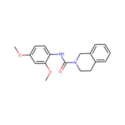 COc1ccc(NC(=O)N2CCc3ccccc3C2)c(OC)c1 ZINC000006742488