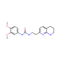 COc1ccc(NC(=O)NCCc2ccc3c(n2)NCCC3)cc1OC ZINC000206278029