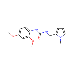 COc1ccc(NC(=O)NCc2cccn2C)c(OC)c1 ZINC000000221049