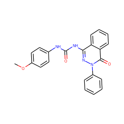 COc1ccc(NC(=O)Nc2nn(-c3ccccc3)c(=O)c3ccccc23)cc1 ZINC000071318394