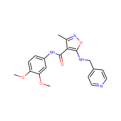 COc1ccc(NC(=O)c2c(C)noc2NCc2ccncc2)cc1OC ZINC000028890151