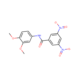 COc1ccc(NC(=O)c2cc([N+](=O)[O-])cc([N+](=O)[O-])c2)cc1OC ZINC000003093771