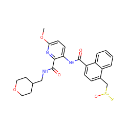 COc1ccc(NC(=O)c2ccc(C[S@+](C)[O-])c3ccccc23)c(C(=O)NCC2CCOCC2)n1 ZINC000095595475