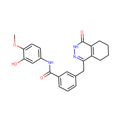 COc1ccc(NC(=O)c2cccc(Cc3n[nH]c(=O)c4c3CCCC4)c2)cc1O ZINC000167584506