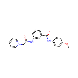 COc1ccc(NC(=O)c2cccc(NC(=O)C[n+]3ccccc3)c2)cc1 ZINC000049803308