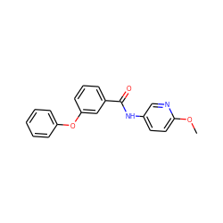 COc1ccc(NC(=O)c2cccc(Oc3ccccc3)c2)cn1 ZINC000005199239