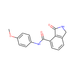 COc1ccc(NC(=O)c2cccc3c2C(=O)NC3)cc1 ZINC000040943000