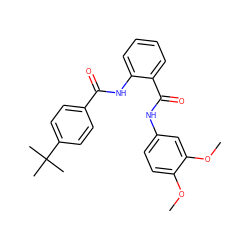 COc1ccc(NC(=O)c2ccccc2NC(=O)c2ccc(C(C)(C)C)cc2)cc1OC ZINC000299822001