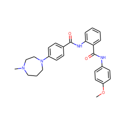 COc1ccc(NC(=O)c2ccccc2NC(=O)c2ccc(N3CCCN(C)CC3)cc2)cc1 ZINC000073166444