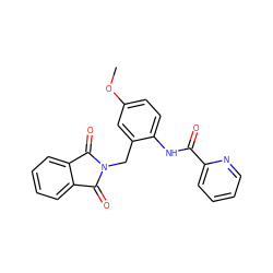 COc1ccc(NC(=O)c2ccccn2)c(CN2C(=O)c3ccccc3C2=O)c1 ZINC000028948839