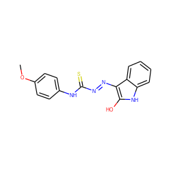 COc1ccc(NC(=S)N=Nc2c(O)[nH]c3ccccc23)cc1 ZINC000299813165