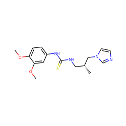 COc1ccc(NC(=S)NC[C@@H](C)Cn2ccnc2)cc1OC ZINC000013679623