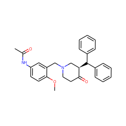 COc1ccc(NC(C)=O)cc1CN1CCC(=O)[C@H](C(c2ccccc2)c2ccccc2)C1 ZINC000072114517