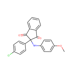 COc1ccc(NC2(c3ccc(Cl)cc3)C(=O)c3ccccc3C2=O)cc1 ZINC000000970410