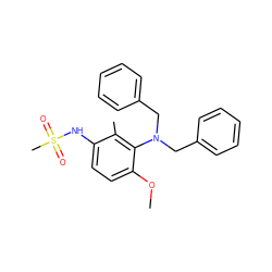 COc1ccc(NS(C)(=O)=O)c(C)c1N(Cc1ccccc1)Cc1ccccc1 ZINC000026279259