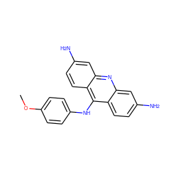 COc1ccc(Nc2c3ccc(N)cc3nc3cc(N)ccc23)cc1 ZINC000013601075